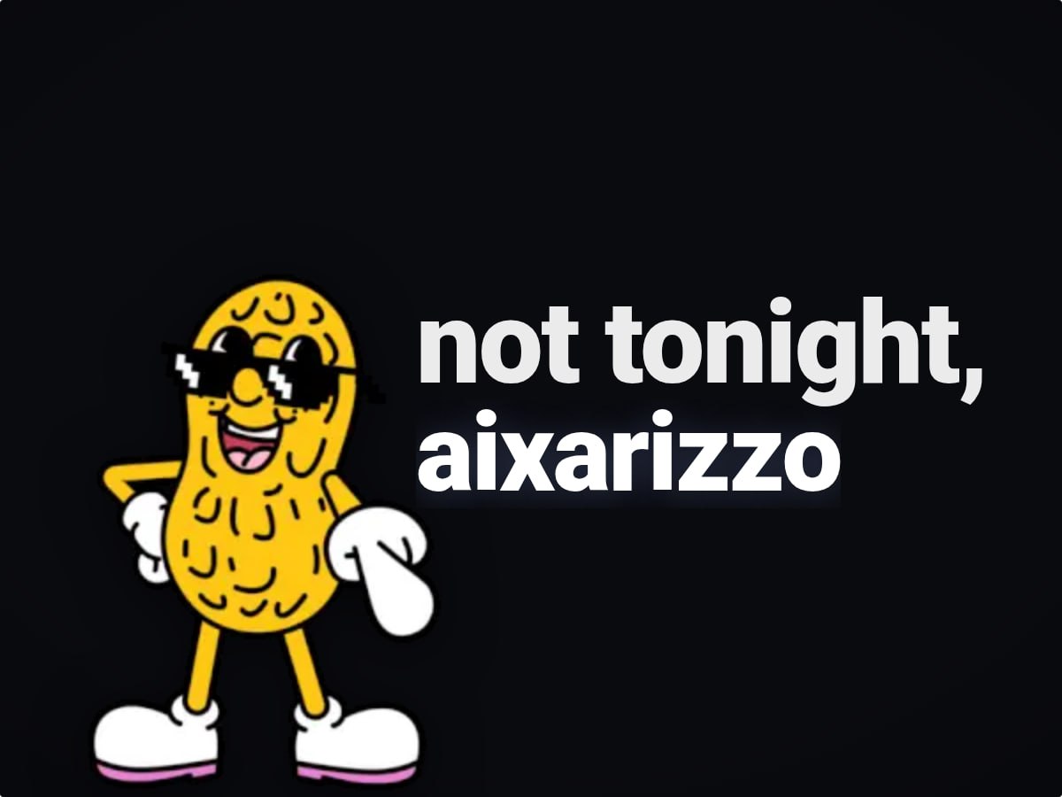 Tweet by @aixarizzo: the staged rejection from the Peanut card, the rage bait